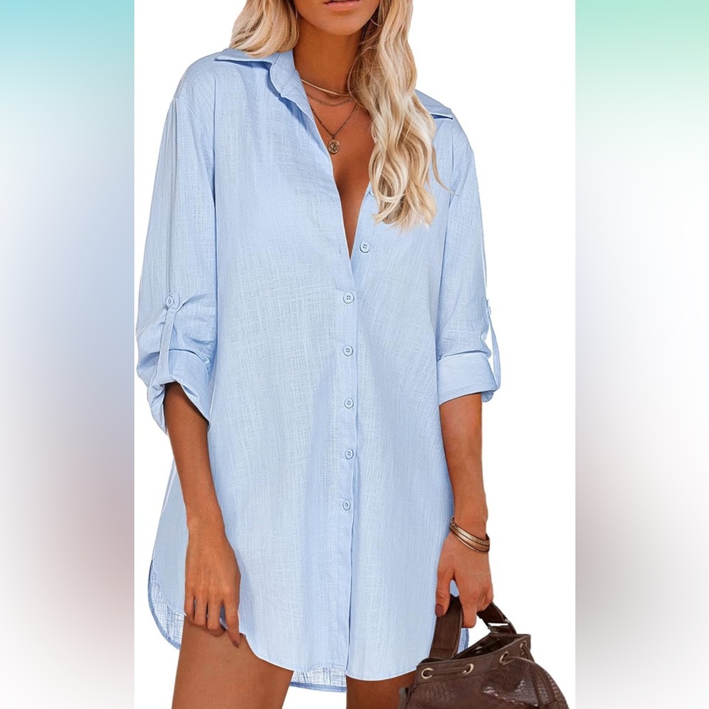 NWT Hotouch women’s boyfriend button down shirt size XXL